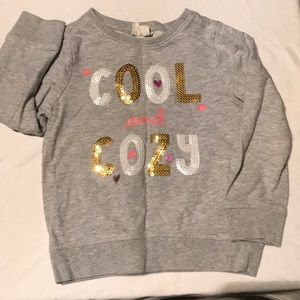 Crazy 8 Sweater sequins “cool and cozy” size 4